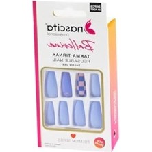 Calperia Renkli Takma Tırnak 24'lü Ballerina Seti