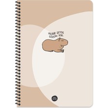 Keskin Color Hisli Şeyler A4 Kareli Spiralli Defter - Hiçbir Şeyde Gözüm Yok