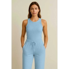 Bigümex Halter Yaka Atlet ve Cepli Pantolonlu Takım