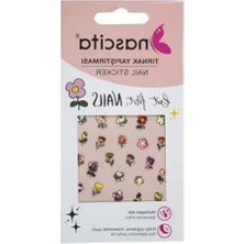 Calperia Nascita Çiçek Desenli Tırnak Stickerı, 31 Adet ile Renkli Tasarım