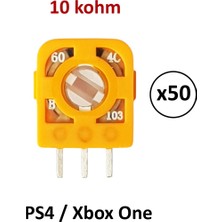 50 Adet 10K Ps4 Xbox One Mikro Direnç Potans Micro Switch Turuncu