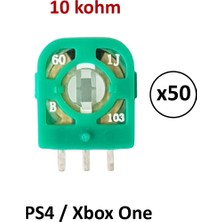 50 Adet 10K Ps4 Xbox One Mikro Direnç Potans Micro Switch Yeşil