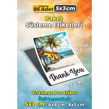Sb Store Teşekkür Etiketi Thank You Ambalaj Hediye Süsleme Etiketi Model 15 - 95 Adet 5cm