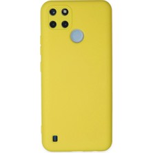 WebMediCode Realme C25Y Kılıf Nano Içi Kadife  - Sarı
