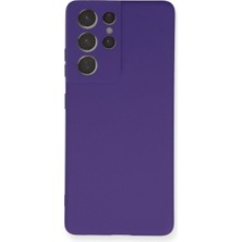 WebMediCode  Galaxy S21 Ultra Kılıf Nano Içi Kadife  - Mor