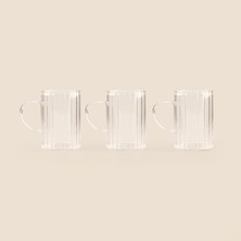 Tohana 3'lü Cam Kupa - Şeffaf - 300 ml