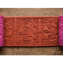 Atölye Dekupaj Model 142 - Kurbağa - Deboss & Emboss İkili Set - Polimer Kil Seramik Çamuru Doku Oklavası