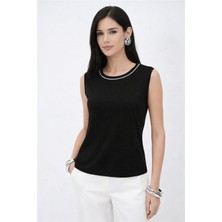 Fashion Friends Regular Fit Taşlı Bisiklet Yaka Atlet Bayan Atlet 26Y0140K1