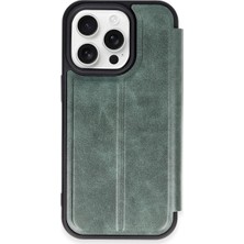 WebMediCode  Iphone 14 Pro Max Kılıf Flip Cover - Koyu Yeşil
