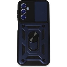 WebMediCode  Galaxy M34 5g Kılıf Pars Lens Yüzüklü  - Lacivert