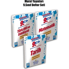 Murat Yayınları 2026 Yeni Baskı 9.sınıf Edebiyat - Matematik - Tarih Öğrencim Defteri | 3'lü Set