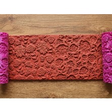 Atölye Dekupaj Model 145 -Krizantem Çiçeği Deboss & Emboss İkili Set - Polimer Kil Seramik Çamuru Doku Oklavası