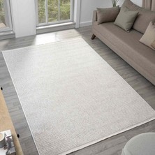 Pera Halı Krem Bukle Dokulu Düz Renk Modern Halı - BK0360