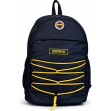 Fenerbahçe Lisanslı Ipli Sırt Çantası - 3 Bölmeli Laptop Gözlü Sarı Lacivert Okul Çantası
