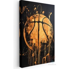 Artarilion Kanvas Duvar Tablosu Basketbol Topu Yüksek Kalite Salon Ofis Dekorasyon Tablo