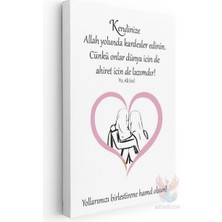 Artarilion Kanvas Duvar Tablosu Kiz Kardeslik Yüksek Kalite Salon Ofis Dekorasyon Tablo