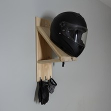 Altınbaşak Dekorasyon Motorcu Kask Askılığı Doğal Ahşap