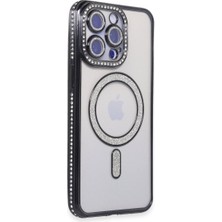 Sb Shopping Iphone 14 Kılıf Joke Simli Magneticsafe Kılıf - Siyah