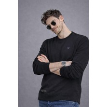 The Feel Berlin Erkek Dar Kesim Flim Fit Bisiklet Yaka Desenli Kazak