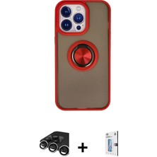 DS LLC Ieg™ iPhone 15 Pro Max Kılıf Yörünge Çizgi - Siyah Bilvis 0.18MM Plus Cam Ekran Koruyucu + G�