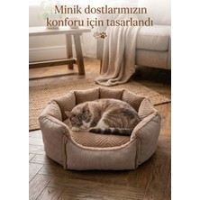 Lensa Home Kedi Köpek Yatağı - Çift Taraflı Peluş -55X55CM