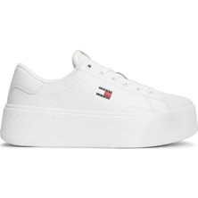 Tommy Hilfiger Tommy Hılfıger Kadın Marka Logolu Günlük Kullanıma Uygun Beyaz1 Sneaker EN0EN02961 Ybl