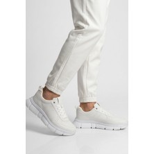 Walkway Beyaz Bağcıklı Hafif Esnek Erkek Sneaker BST-2016 M