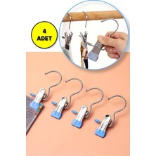 PremiumPort Paslanmaz Çelik Pantolon Askısı ve Aksesuar Seti, 4 Adet, Şal, Şapka, Fular, Atkı, Çanta Askısı