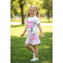 Butik Kız Çocuk Pamuklu Şortlu 2'li Alt - Üst Takım