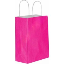 MSB Ambalaj Fuşya Kraft Çanta Büyük Boy 31X12X41 cm 25 Adet