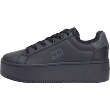 Tommy Hilfiger Tommy Hılfıger Kadın Marka Logolu Günlük Kullanıma Uygun Siyah Sneaker EN0EN02918 Bds
