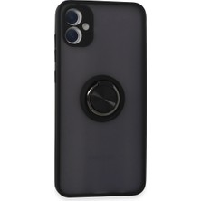 Balkan Grup  Galaxy A05 Kılıf Montreal Yüzüklü  Kapak - Siyah