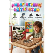 Farbu Oyuncak Ahşap Reversi 2 Kişilik Strateji ve Zeka Geliştiren Eğitici Oyuncak Kutu Oyunu