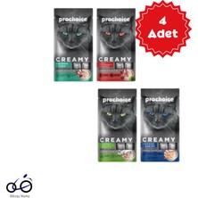 Prochoice Creamy Karışık Sıvı Kedi Ödülü 4X15GR 4 Paket