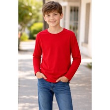 Ugly Duck Unisex Uzun Kol T-Shirt - Kırmızı