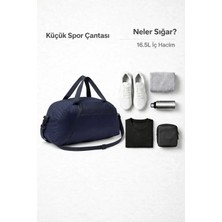 Kaff Küçük Boy Lacivert Önü Cepli Ayarlanabilir Omuz Askılı El Seyahat Spor Çantası -00833