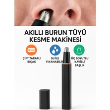 Akıllı Burun Kılı Kesme Makinesi, Su Geçirmez, Çift Taraflı Bıçak, Mikro Motor