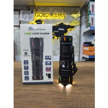gold  gk9589 ledli zoomlu power bank özellikli el feneri