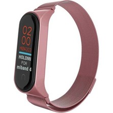  Mi Band 4 Metal Mıknatıslı Kordon (Saat Değildir) - Rose