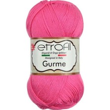 Etrofil Gurme Pembe Örgü Ipi 100 gr 350 mt