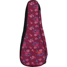 Wagon 03 Serisi Tenor Ukulele Çantası - Hibiskus Pembe