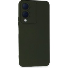 WebMediCode Vivo Y17S Kılıf Nano Içi Kadife  - Koyu Yeşil
