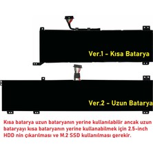 Lenovo Legion 5 81Y6008BTXZ43 Batarya Pil Retro V1