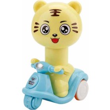 Farbu Oyuncak Sevimli Hayvan Kafalı Bas Git Motorsikletli Emojiler