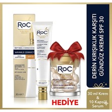 Roc Retinol Correxion Daily Moisturiser Gündüz Kremi SPF30 30ML + Retinol Kapsül Serum Hediye