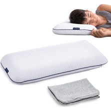 ALKAMTO Visco Ortopedik Çocuk Yastığı 66X33 cm | 2+ Yaş Bebek ve Çocuklar Için | Ekstra Pamuk Kılıf Hediyeli