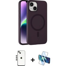 DS LLC Ieg™ iPhone 14 Kılıf Çekirdek Modern Prime - Siyah 3D Antistatik Cam Ekran Koruyucu + Gümüş