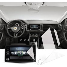 Glassmax Skoda Kodiaq Karoq 2021-2023 Multimedya Ekran Koruyucu- Kırılmaz Şeffaf Nano Teknoloji
