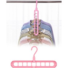 Omilife Gömlek Tişört Askısı Sihirli Döner Başlıklı 9 Gözlü Yer Tasarruflu Çoklu Dolap Askı Aparatı
