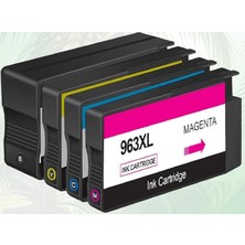 Hp 963XL Yüksek Kapasite 4 Renk Çipli Muadil Kartuş Seti Hp Officejet Pro 9025, Pro 9026 Yazıcı Uyumlu